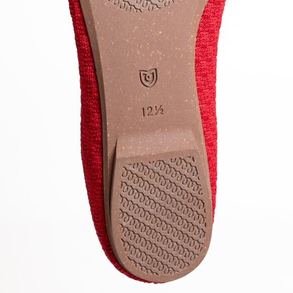 Rothys Mary Jane Ballet Flats Red The Max Square Crisp Basketweave - Picture 16 of 16